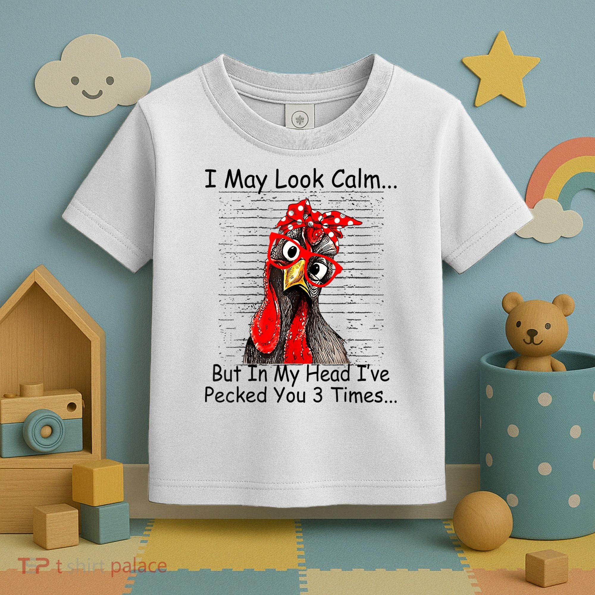 I May Look Calm But In My Head Ive Pecked You 3 Times Toddler T-Shirt