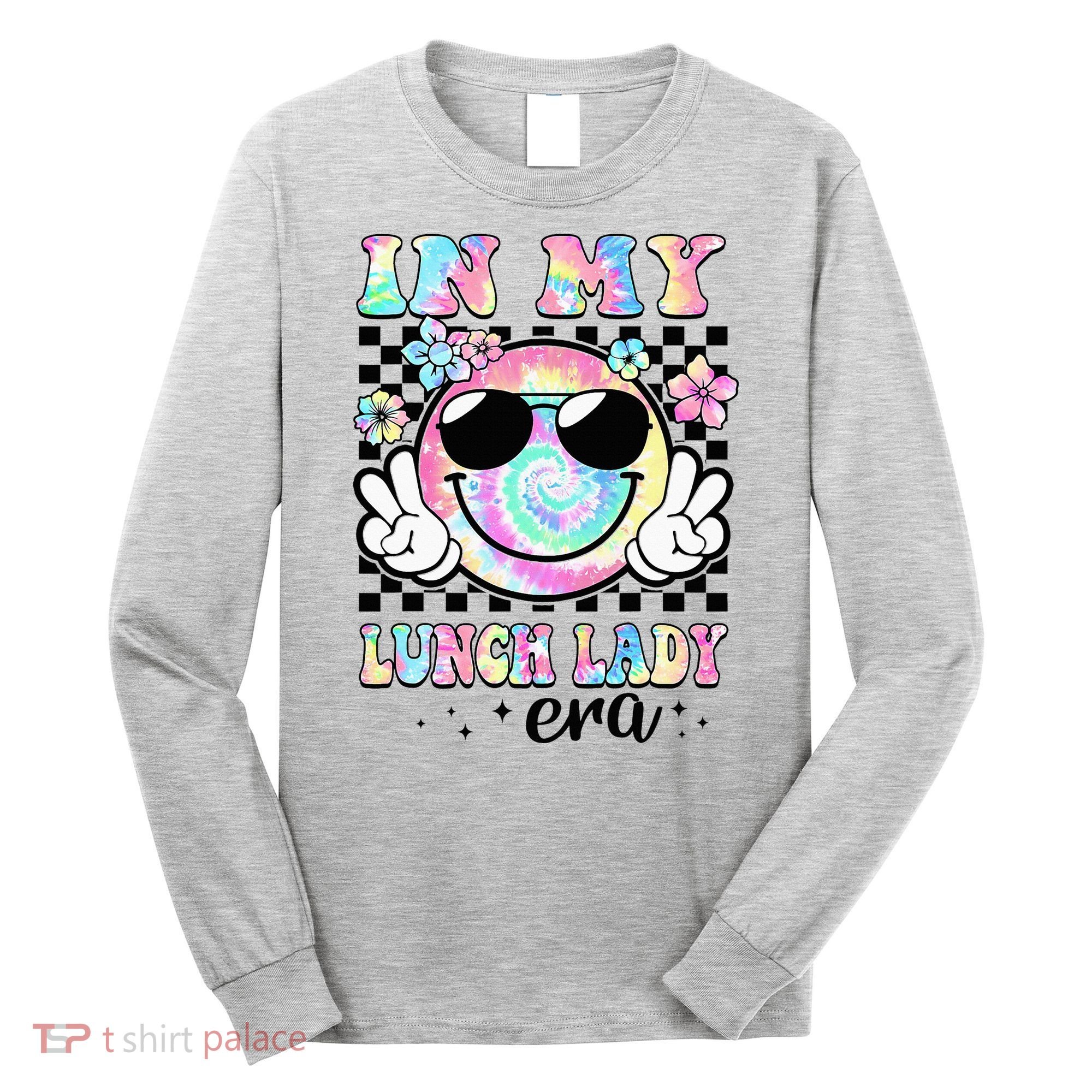 In My Lunch Lady Era Groovy Retro Back To School Funny Long Sleeve Shirt