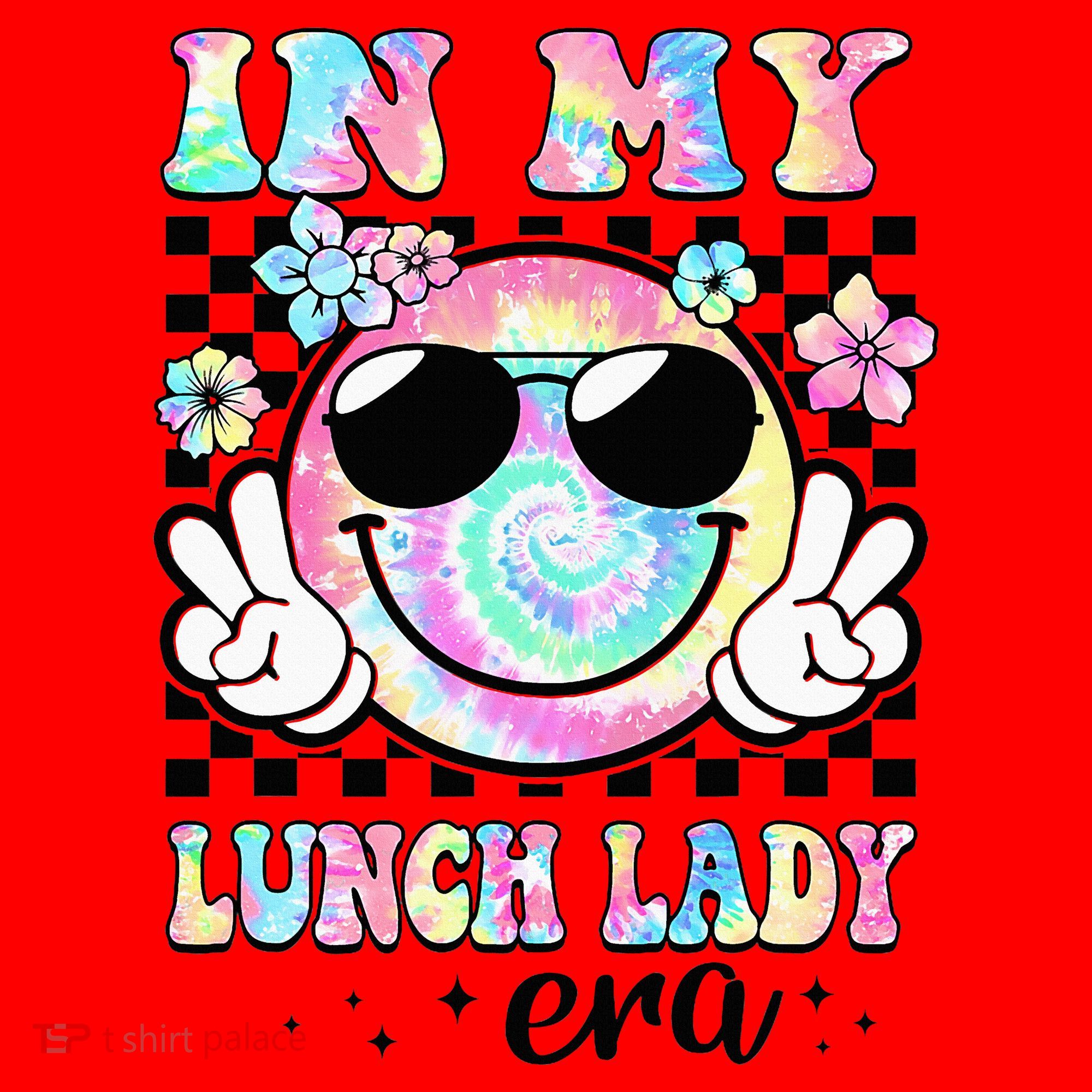 In My Lunch Lady Era Groovy Retro Back To School Funny Santa Hat