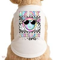 In My Lunch Lady Era Groovy Retro Back To School Funny Doggie Tank thumb 0