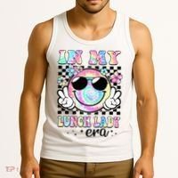 In My Lunch Lady Era Groovy Retro Back To School Funny Tank Top thumb 3