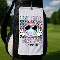 In My Lunch Lady Era Groovy Retro Back To School Funny Golf Towel thumb 2