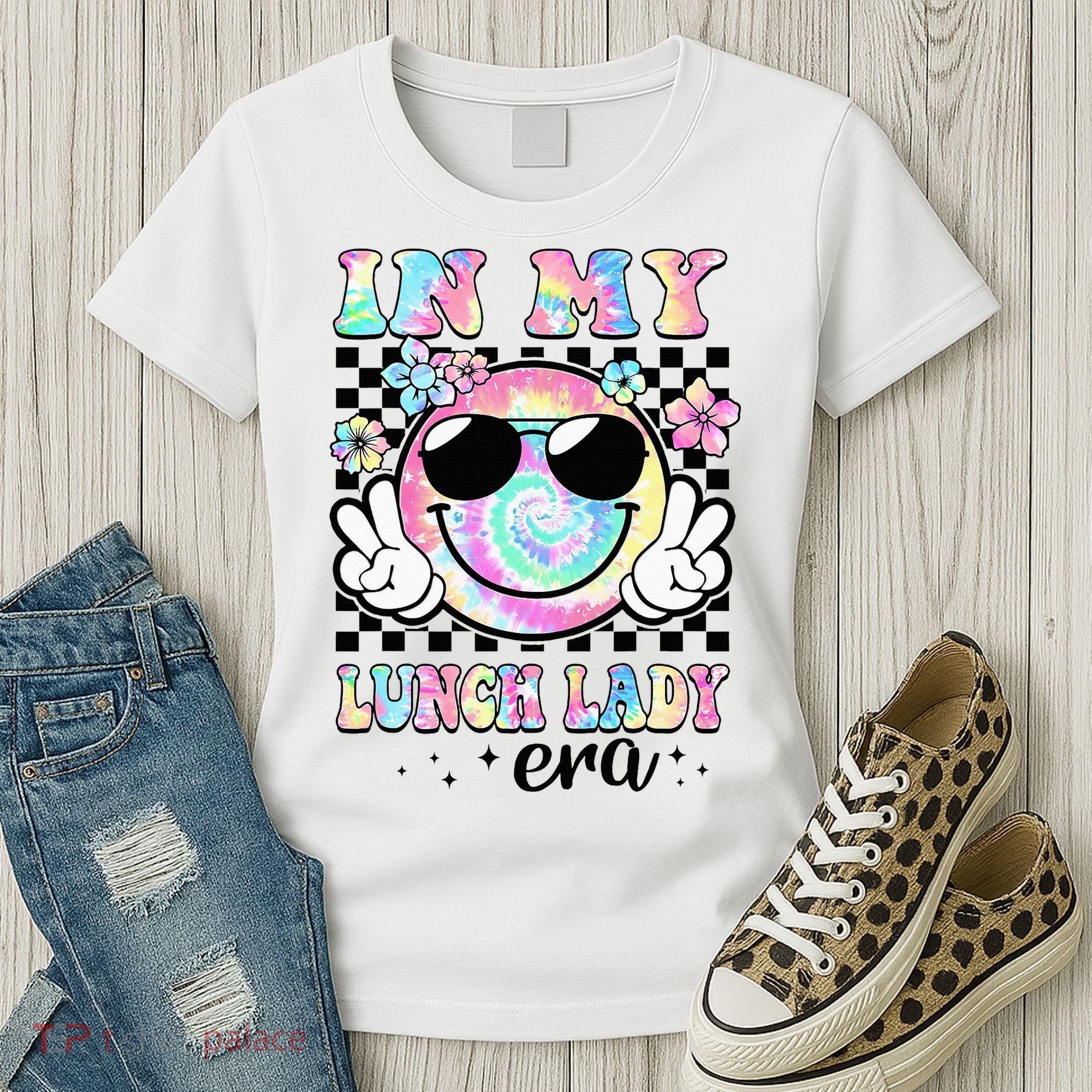 In My Lunch Lady Era Groovy Retro Back To School Funny Women's T-Shirt