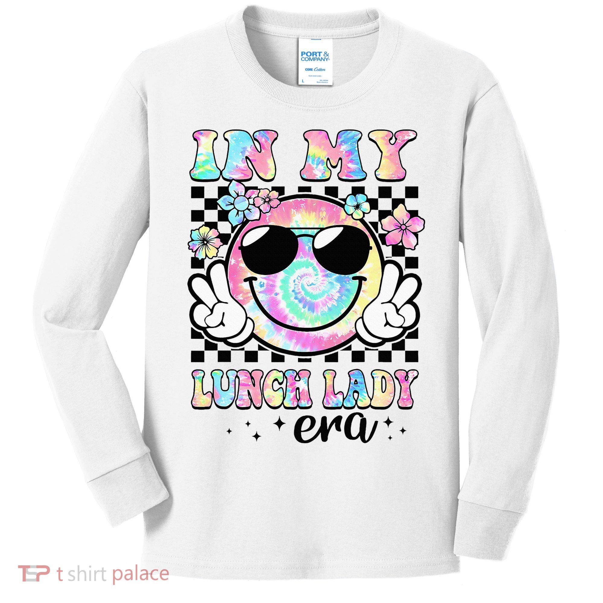 In My Lunch Lady Era Groovy Retro Back To School Funny Kids Long Sleeve Shirt