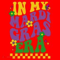 In My Mardi Gras Era Festive Party Santa Hat thumb 1