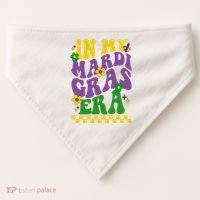 In My Mardi Gras Era Festive Party USA-Made Doggie Bandana thumb 0