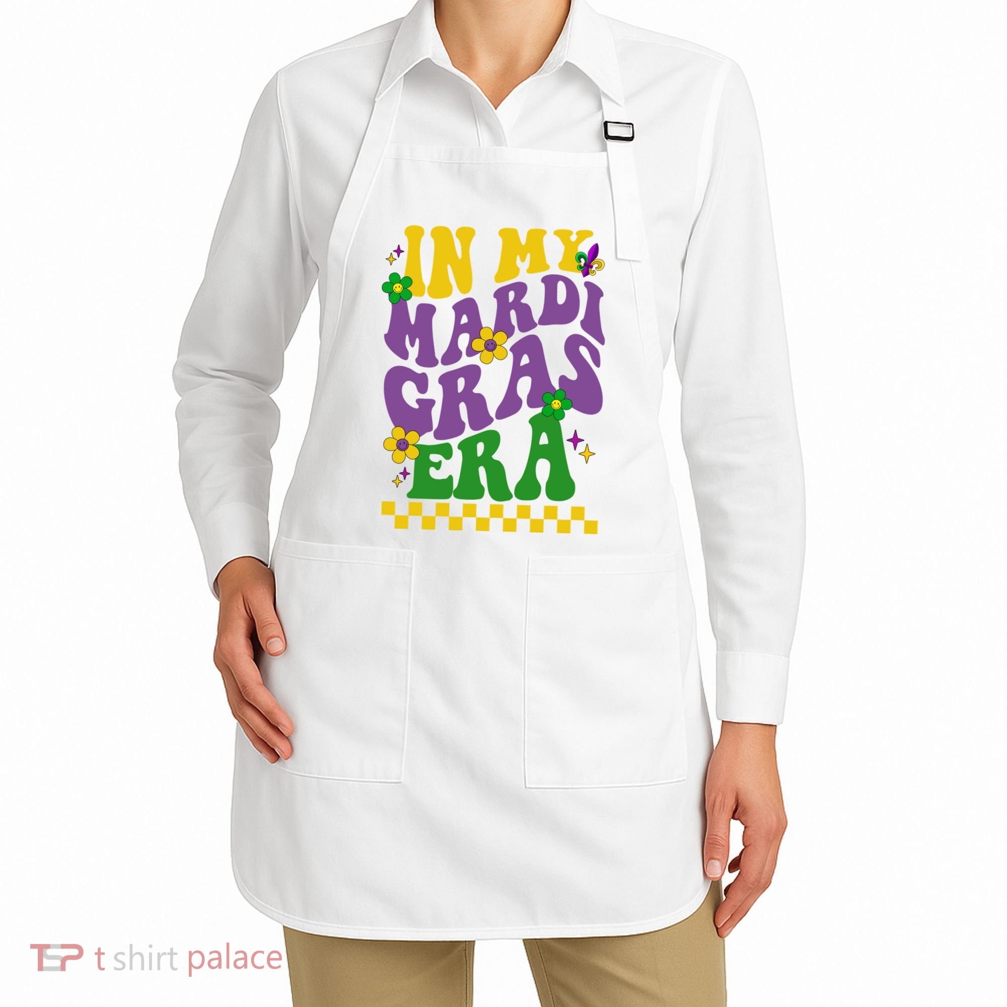 In My Mardi Gras Era Festive Party Apron
