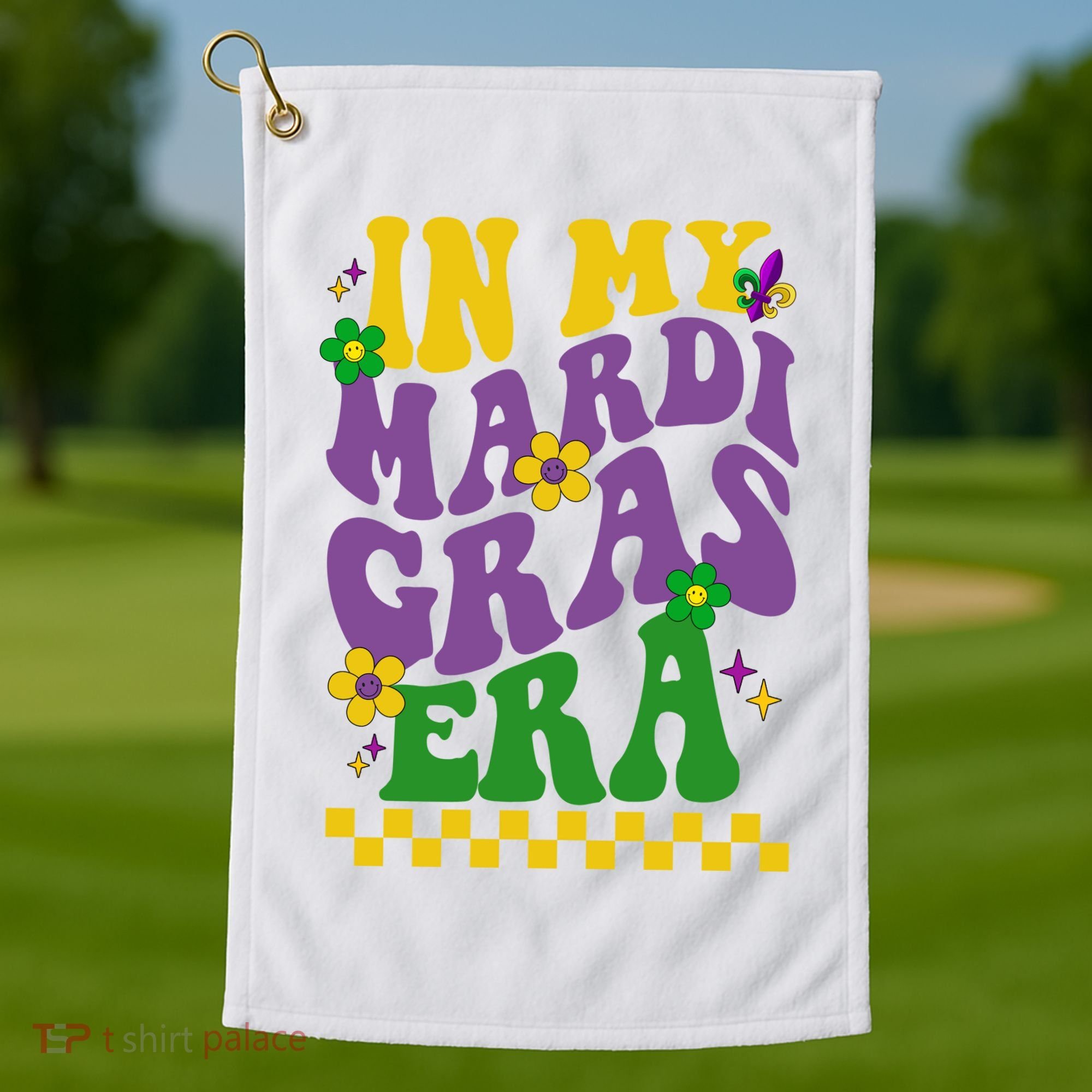 In My Mardi Gras Era Festive Party Golf Towel