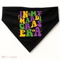 In My Mardi Gras Era Funny Holiday USA-Made Doggie Bandana thumb 0