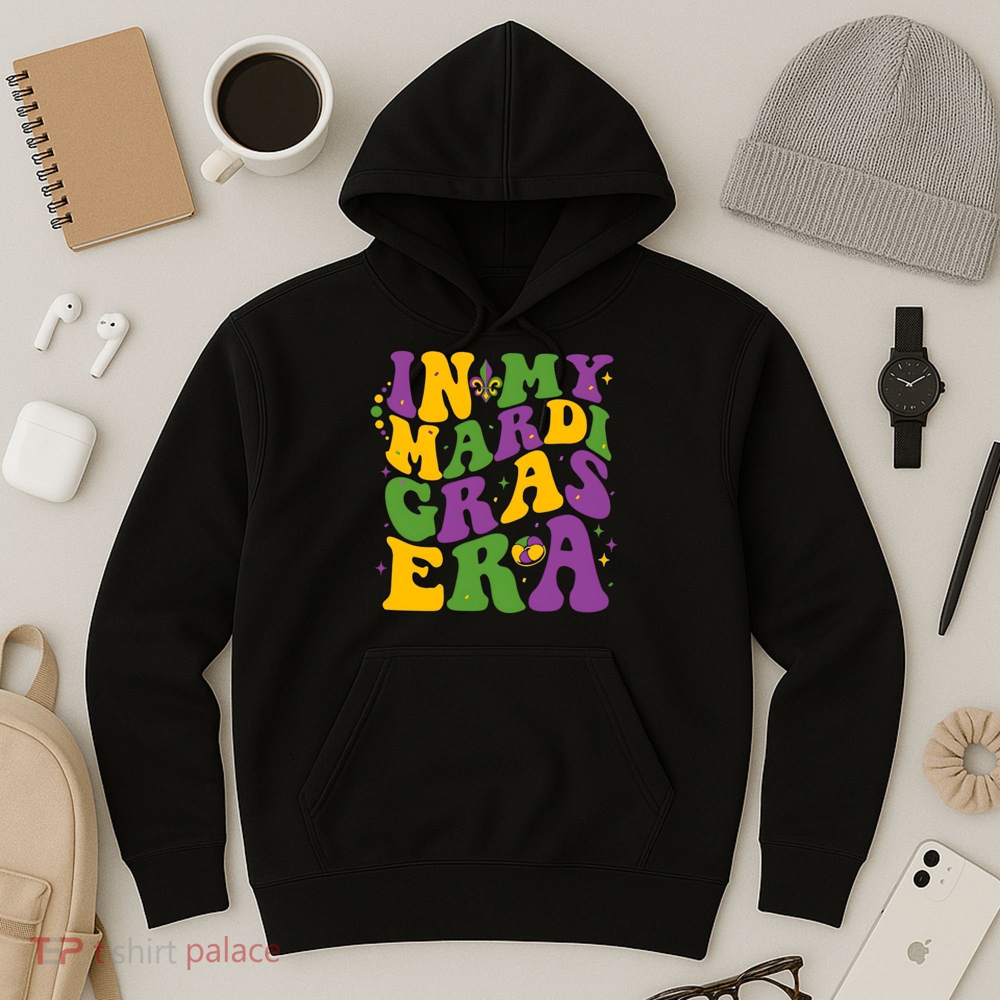 In My Mardi Gras Era Funny Holiday Hoodie