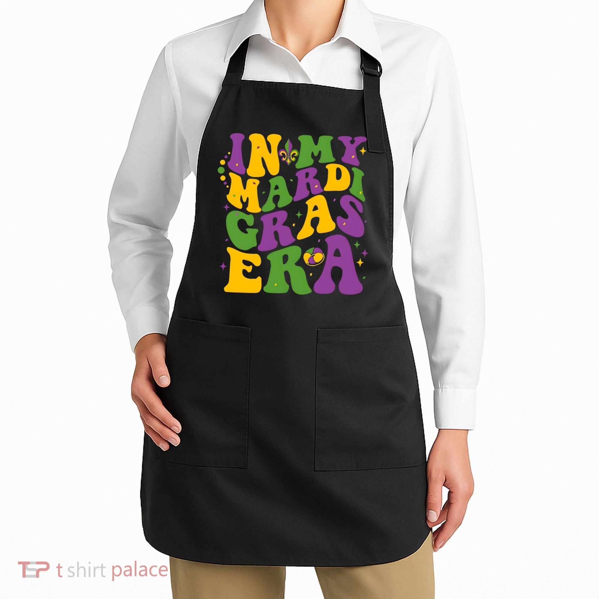 In My Mardi Gras Era Funny Holiday Apron