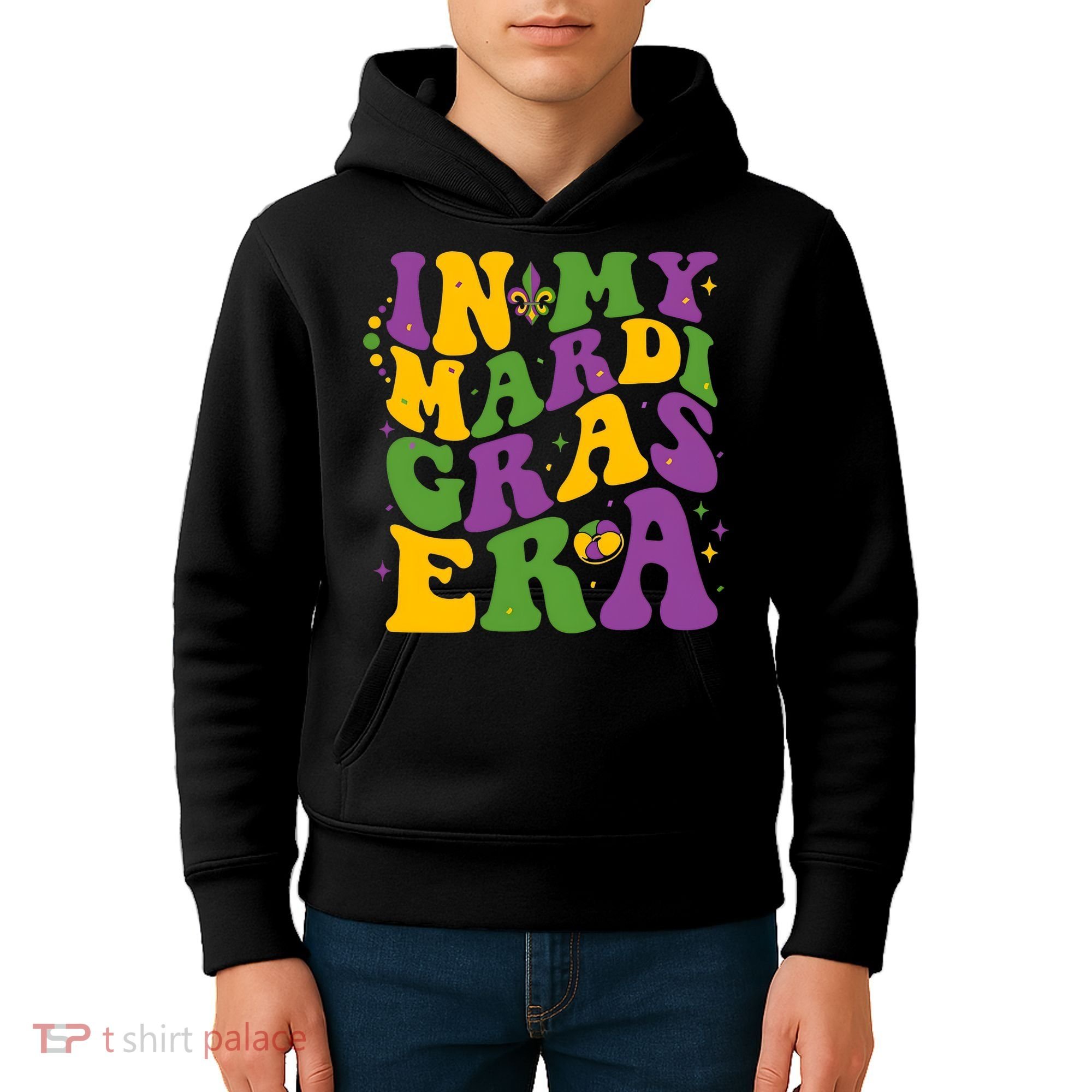 In My Mardi Gras Era Funny Holiday Kids Hoodie