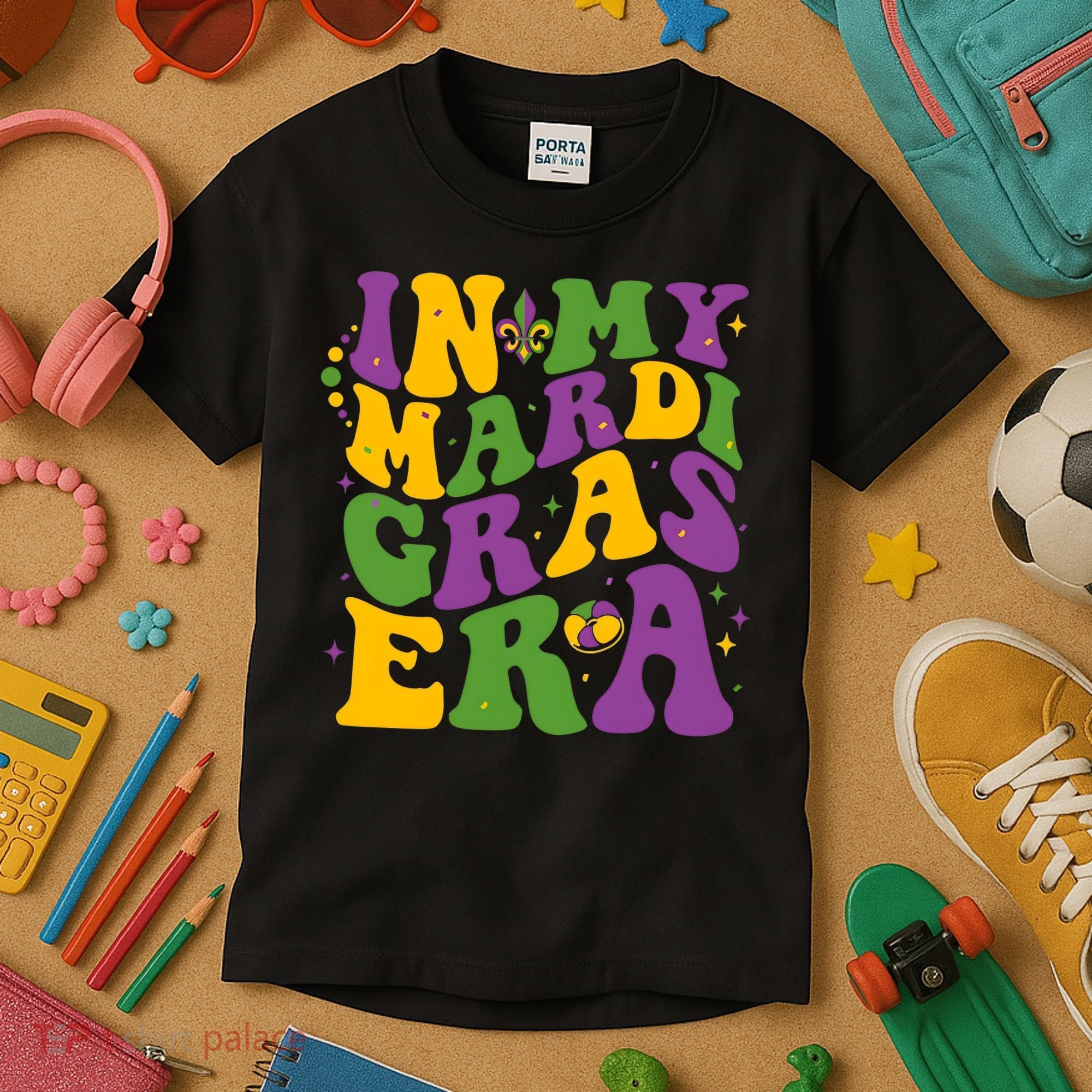 In My Mardi Gras Era Funny Holiday Kids T-Shirt