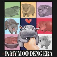 In My Moo Deng Era Funny Hippo Meme Ornament thumb 1