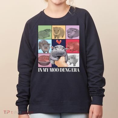In My Moo Deng Era Funny Hippo Meme Women's Sweatshirt