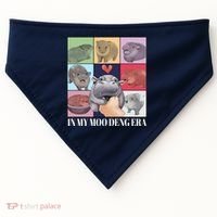 In My Moo Deng Era Funny Hippo Meme USA-Made Doggie Bandana thumb 0