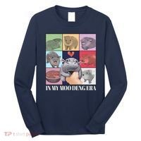 In My Moo Deng Era Funny Hippo Meme Long Sleeve Shirt thumb 0