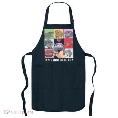 In My Moo Deng Era Funny Hippo Meme Apron