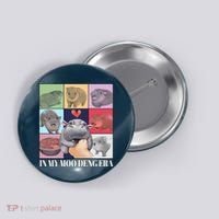 In My Moo Deng Era Funny Hippo Meme Button thumb 0