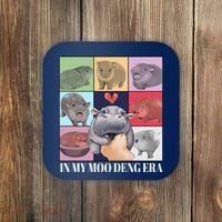 In My Moo Deng Era Funny Hippo Meme Coaster thumb 0
