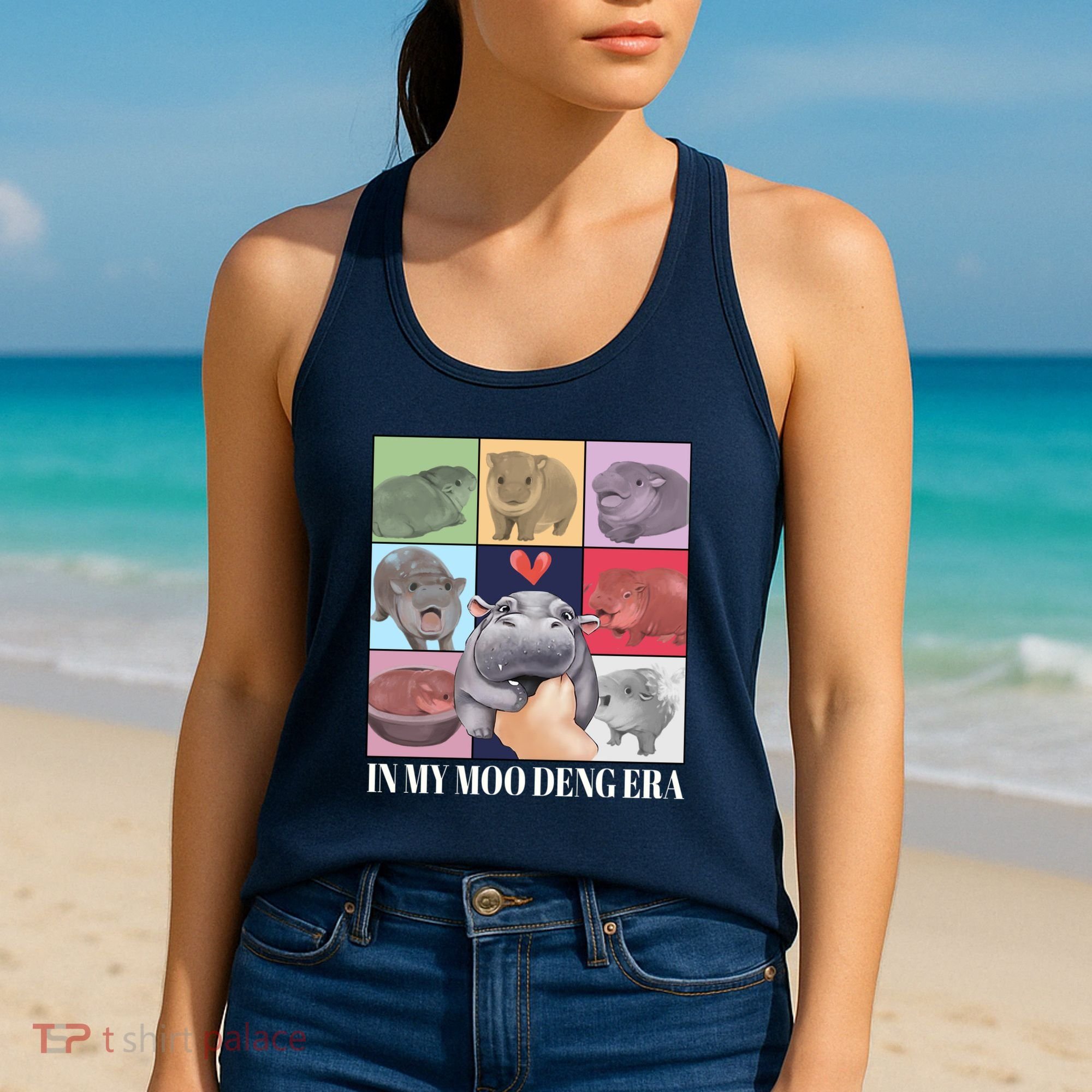 In My Moo Deng Era Funny Hippo Meme Women's Tank Top