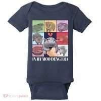 In My Moo Deng Era Funny Hippo Meme Baby Bodysuit thumb 0