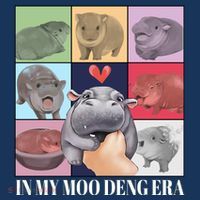 In My Moo Deng Era Funny Hippo Meme Baby Bodysuit thumb 2