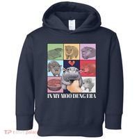 In My Moo Deng Era Funny Hippo Meme Toddler Hoodie thumb 0