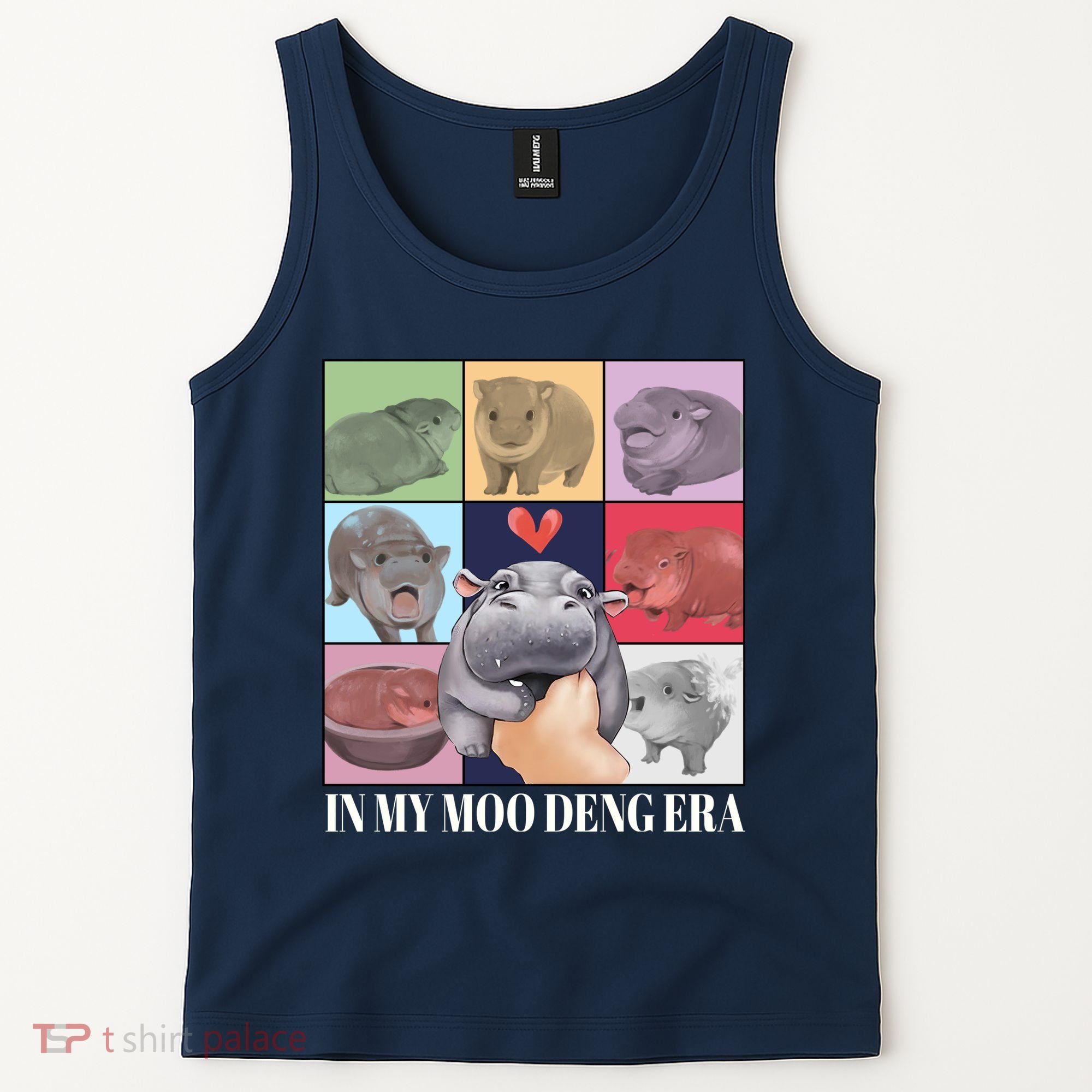 In My Moo Deng Era Funny Hippo Meme Tank Top