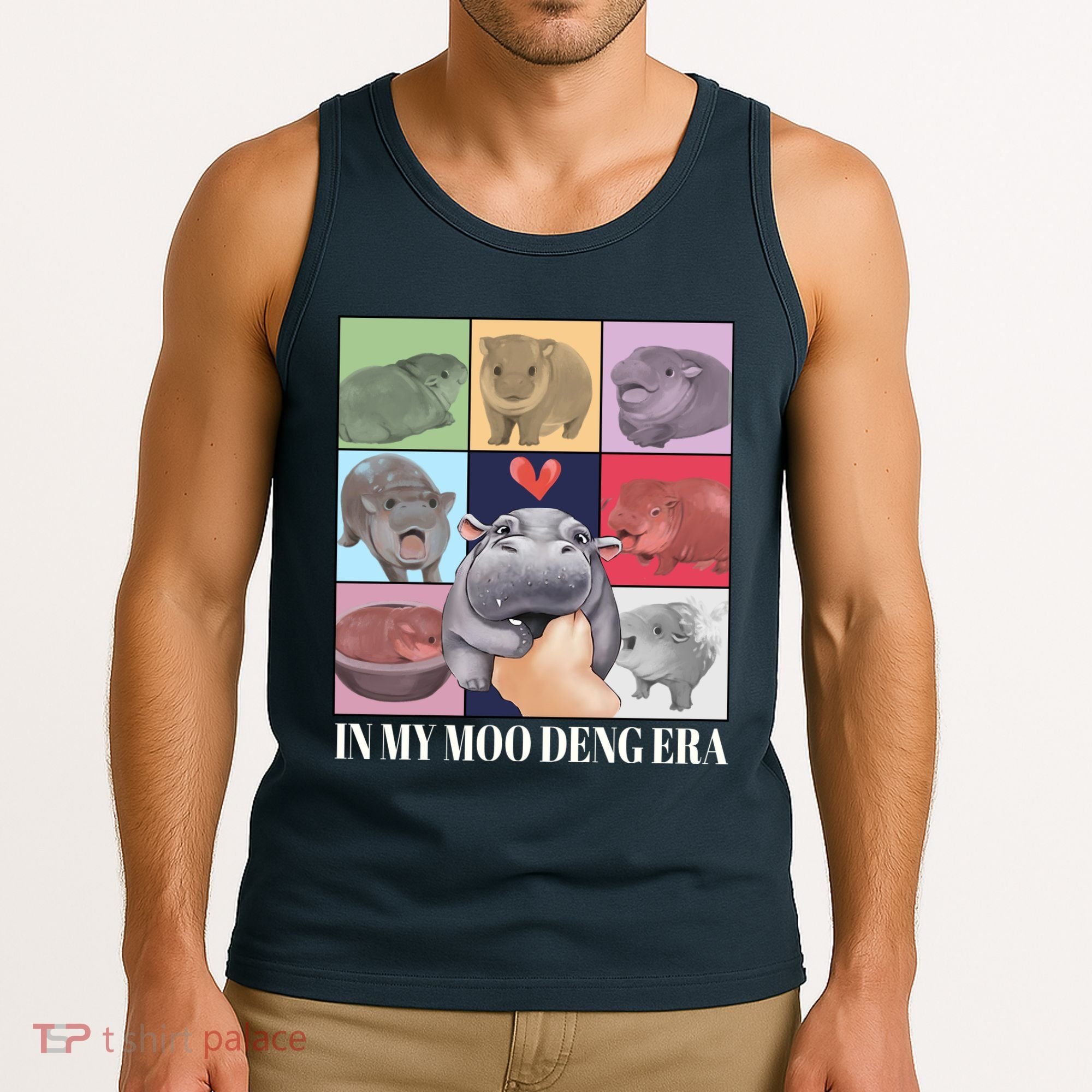 In My Moo Deng Era Funny Hippo Meme Tank Top