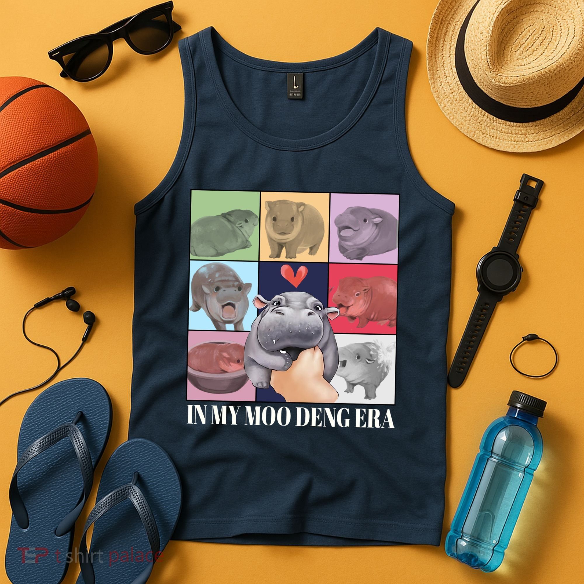 In My Moo Deng Era Funny Hippo Meme Tank Top