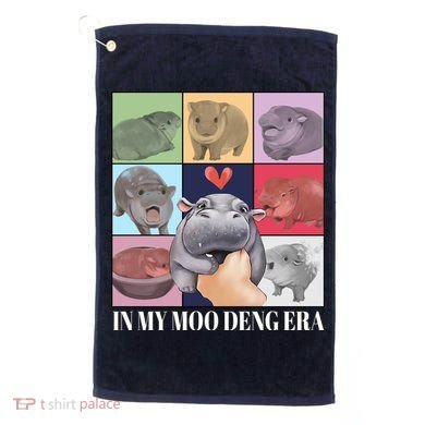 In My Moo Deng Era Funny Hippo Meme Golf Towel