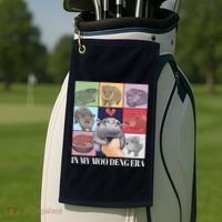 In My Moo Deng Era Funny Hippo Meme Golf Towel thumb 2