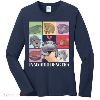 In My Moo Deng Era Funny Hippo Meme Women's Long Sleeve Shirt