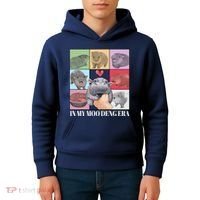 In My Moo Deng Era Funny Hippo Meme Kids Hoodie thumb 4