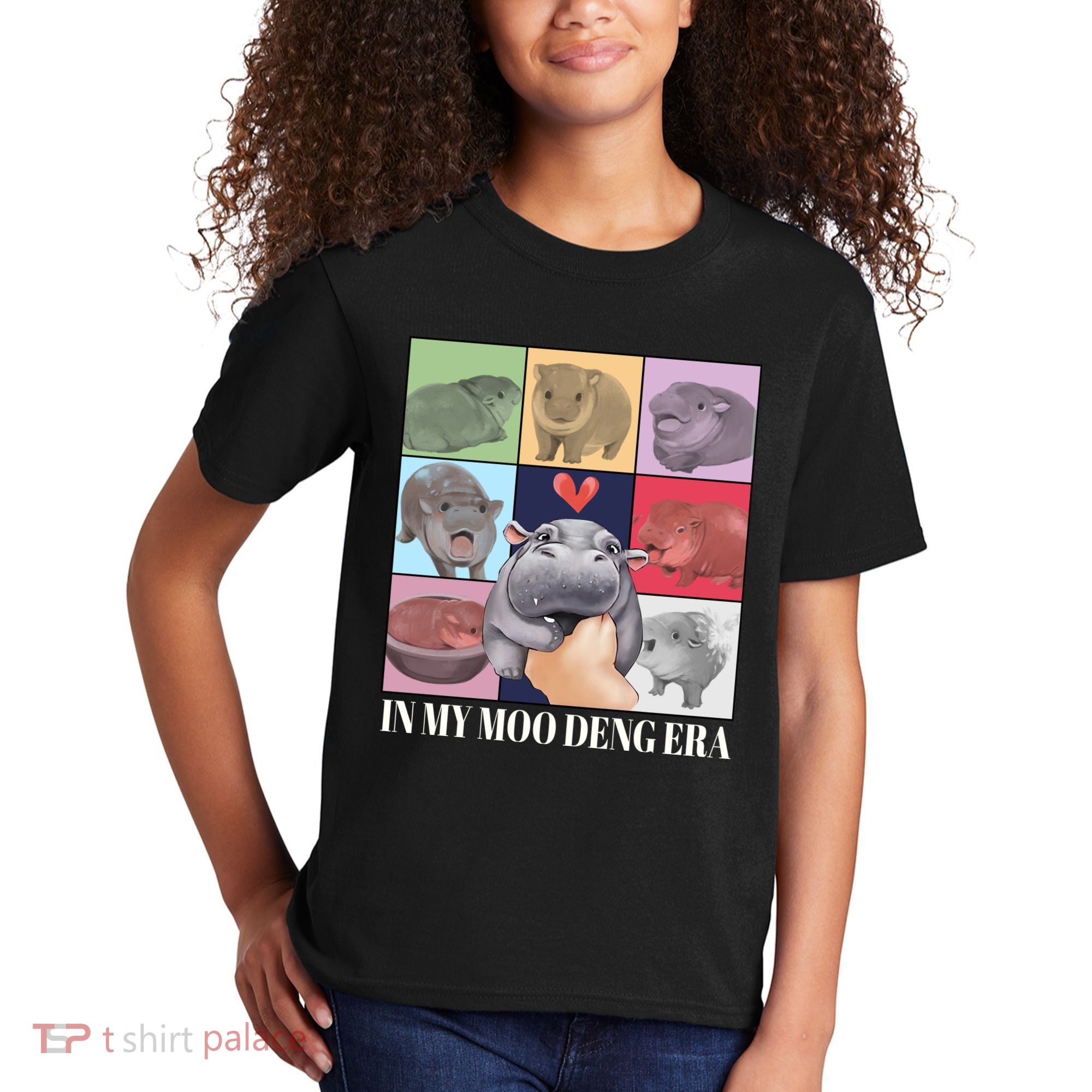 In My Moo Deng Era Funny Hippo Meme Kids T-Shirt