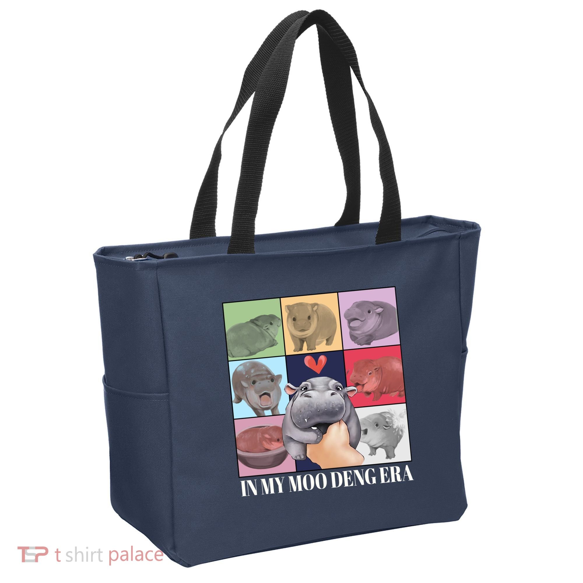 In My Moo Deng Era Funny Hippo Meme Tote Bag