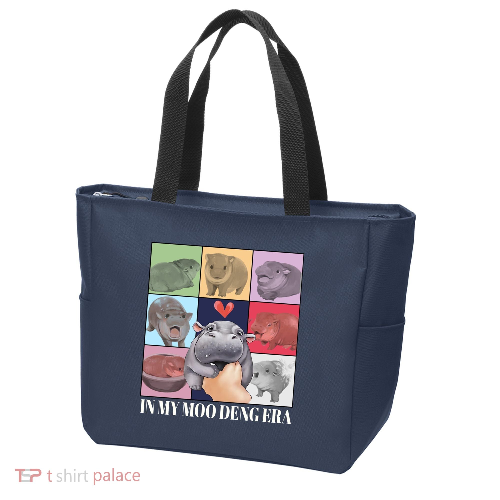 In My Moo Deng Era Funny Hippo Meme Tote Bag
