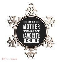 I'm My Mother In Law's Favorite Child Funny Parent Ornament thumb 0