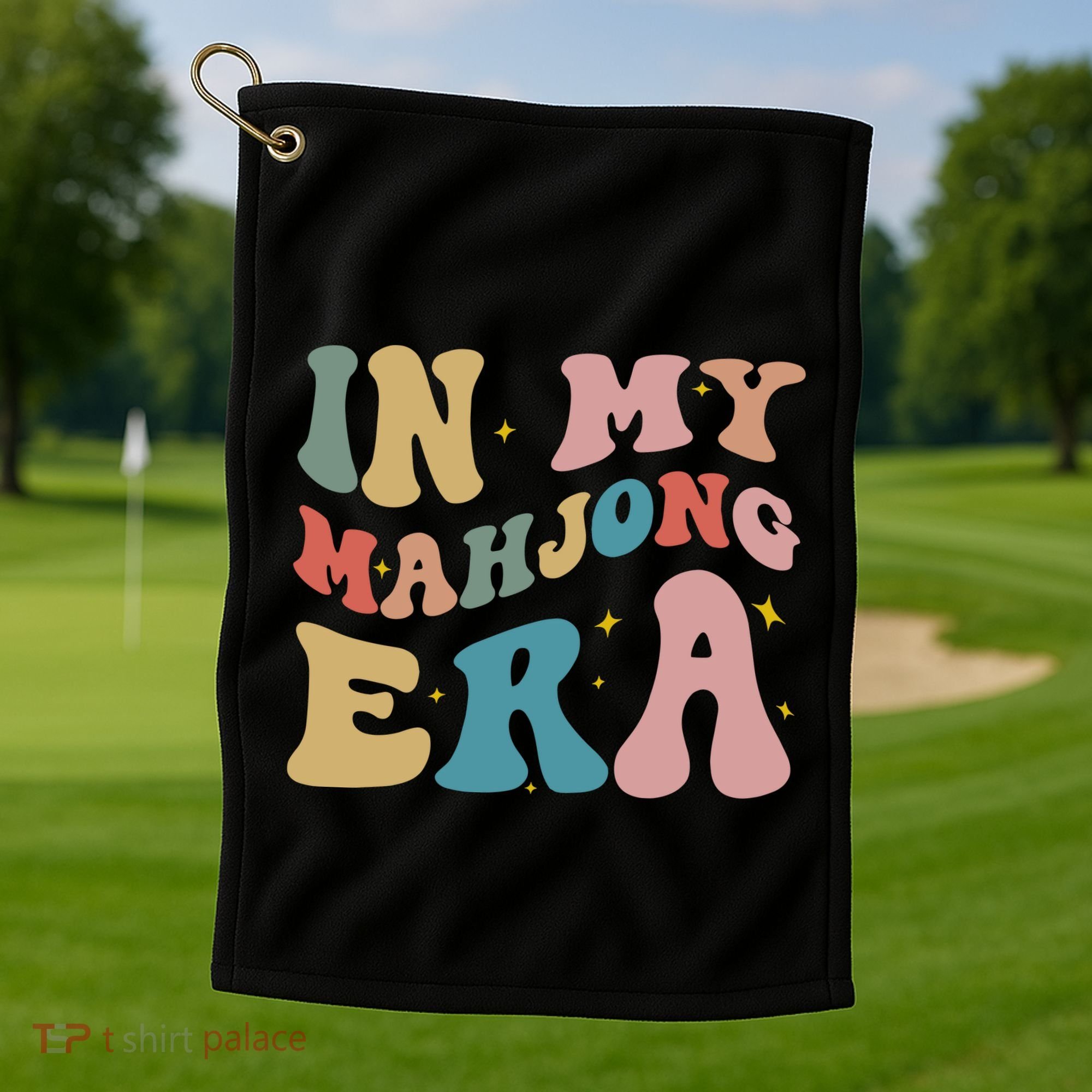 In My Mahjong Era Board Games Golf Towel