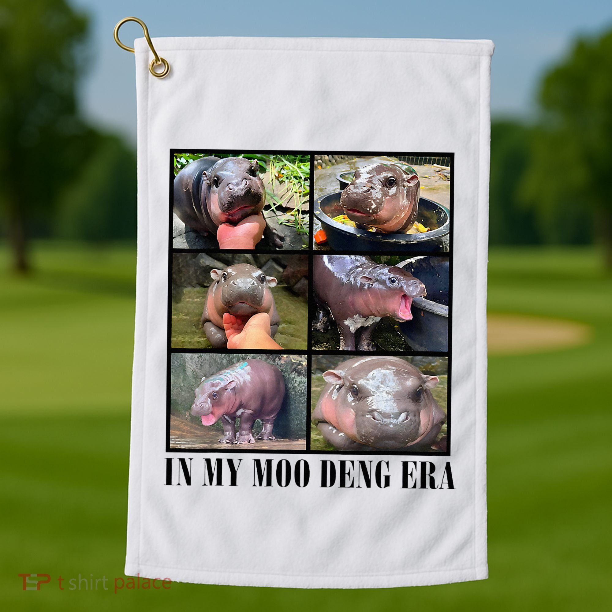 In My Moo Deng Era  Moo Deng Lover Golf Towel