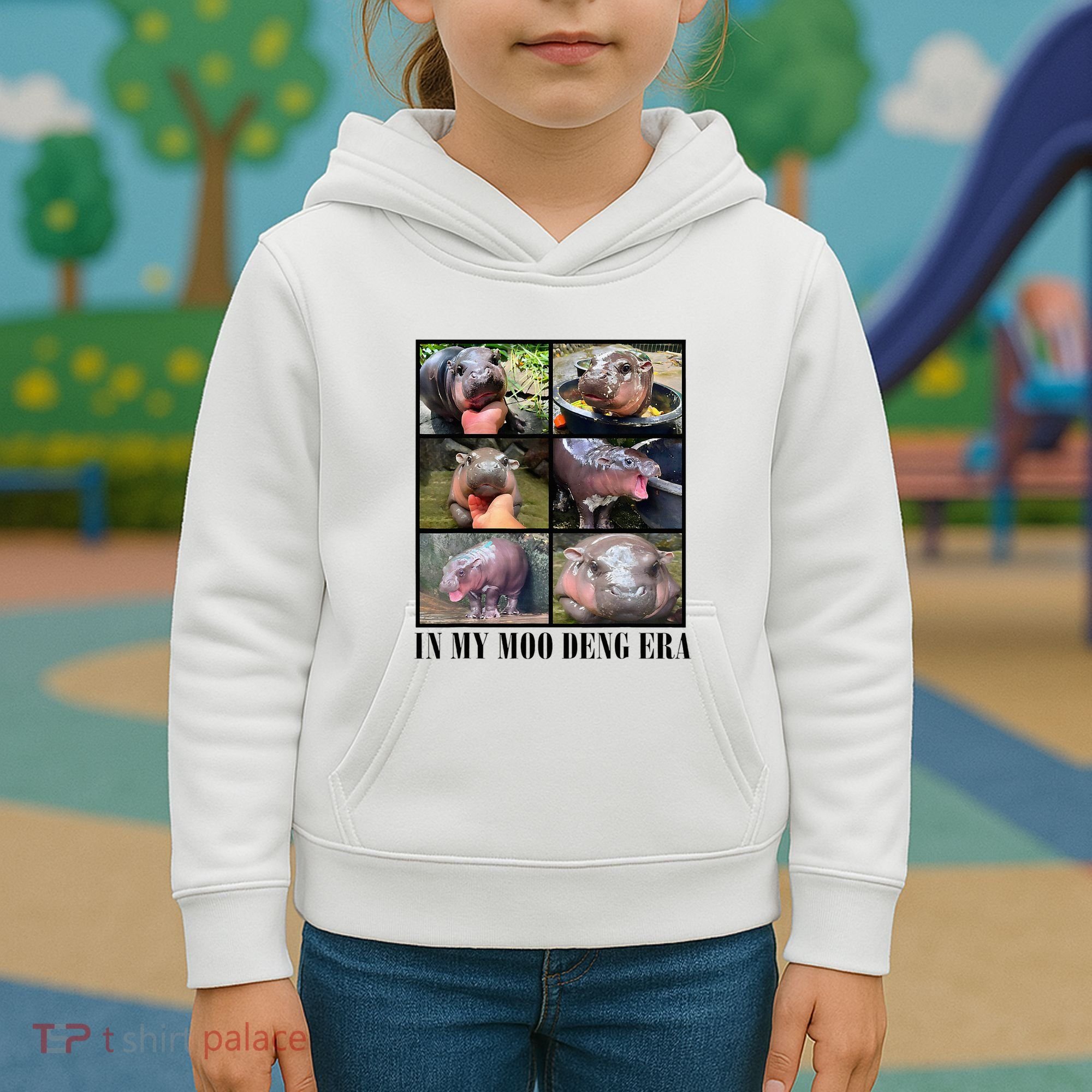 In My Moo Deng Era  Moo Deng Lover Kids Hoodie