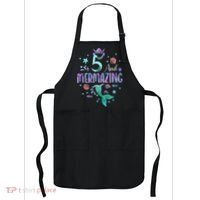 Its My Mermazing 5th Birthday Mermaid Girl Theme 5 Yrs Old Apron thumb 0