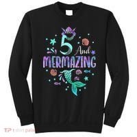 Its My Mermazing 5th Birthday Mermaid Girl Theme 5 Yrs Old Sweatshirt thumb 0