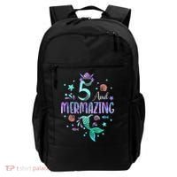 Its My Mermazing 5th Birthday Mermaid Girl Theme 5 Yrs Old Backpack thumb 0