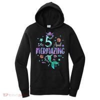 Its My Mermazing 5th Birthday Mermaid Girl Theme 5 Yrs Old Women's Hoodie thumb 0