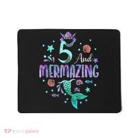 Its My Mermazing 5th Birthday Mermaid Girl Theme 5 Yrs Old Mousepad thumb 0