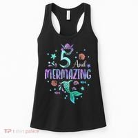 Its My Mermazing 5th Birthday Mermaid Girl Theme 5 Yrs Old Women's Tank Top thumb 0