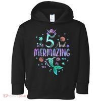 Its My Mermazing 5th Birthday Mermaid Girl Theme 5 Yrs Old Toddler Hoodie thumb 0