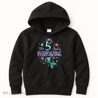 Its My Mermazing 5th Birthday Mermaid Girl Theme 5 Yrs Old Kids Hoodie thumb 0